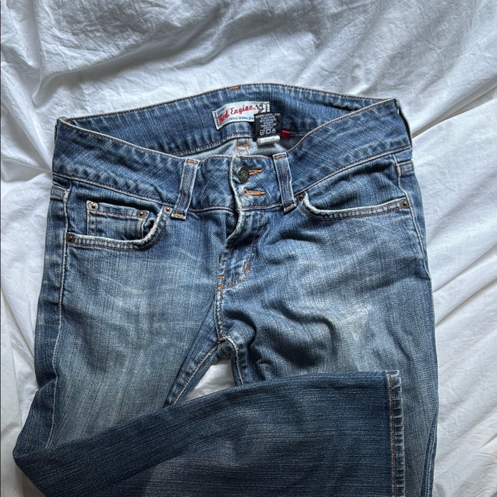 Red Engine Blue Boot Cut Jeans Classic Style